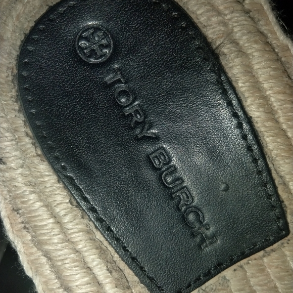 Tory Burch Shelby 2 ban espadrille slide sandals size 7 - Picture 5 of 11